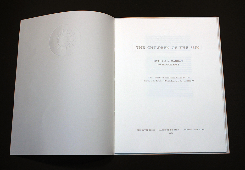 Title page from "Children of the Sun"