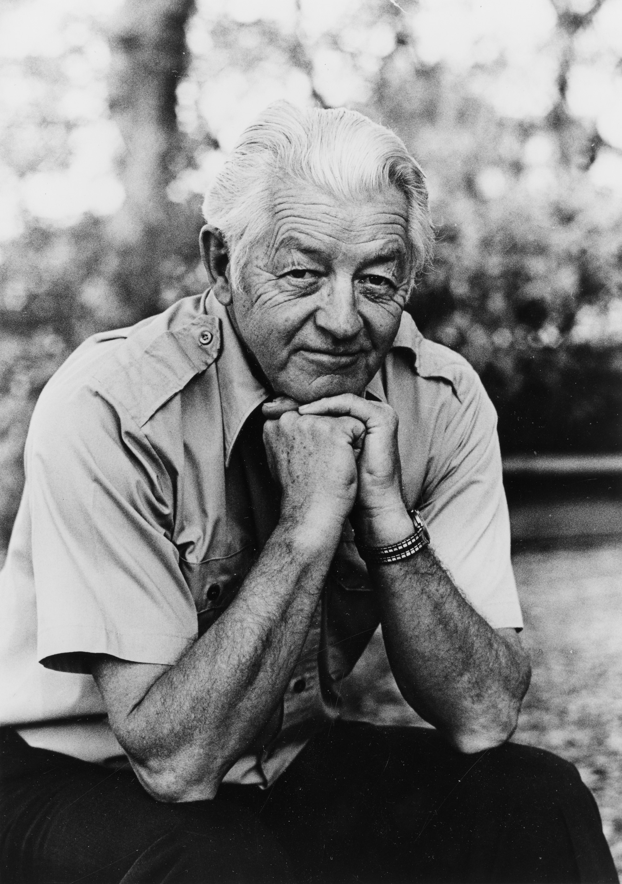 Photograph of Wallace Stegner by Margaretta K. Mitchell Photography in 1977