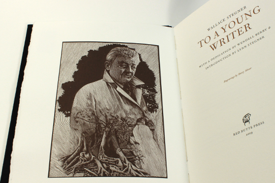 Barry Moser's engraved title page spread of the Red Butte Press edition of Wallace Stegner's To a Young Writer