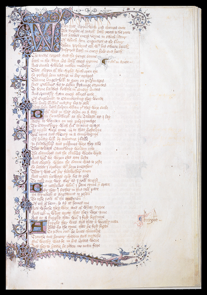 Chaucer, 1 recto