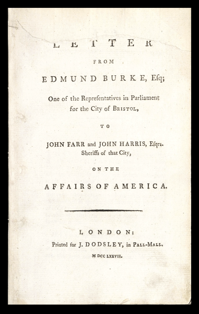 Letter from Edmund Burke (Burke)