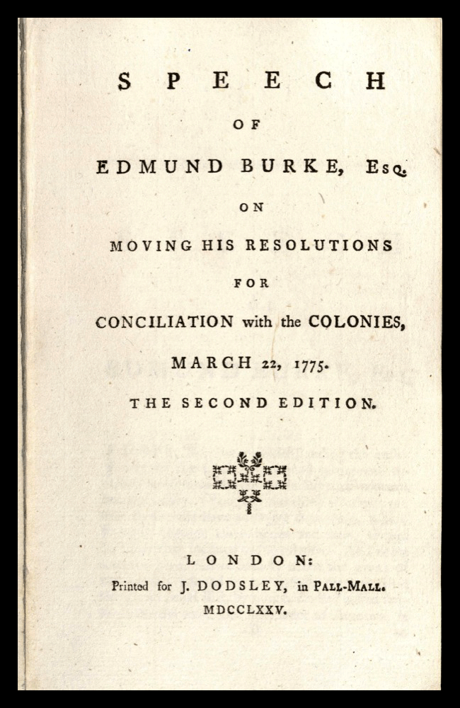 Speech of Edmund Burke, Esq. (Burke)