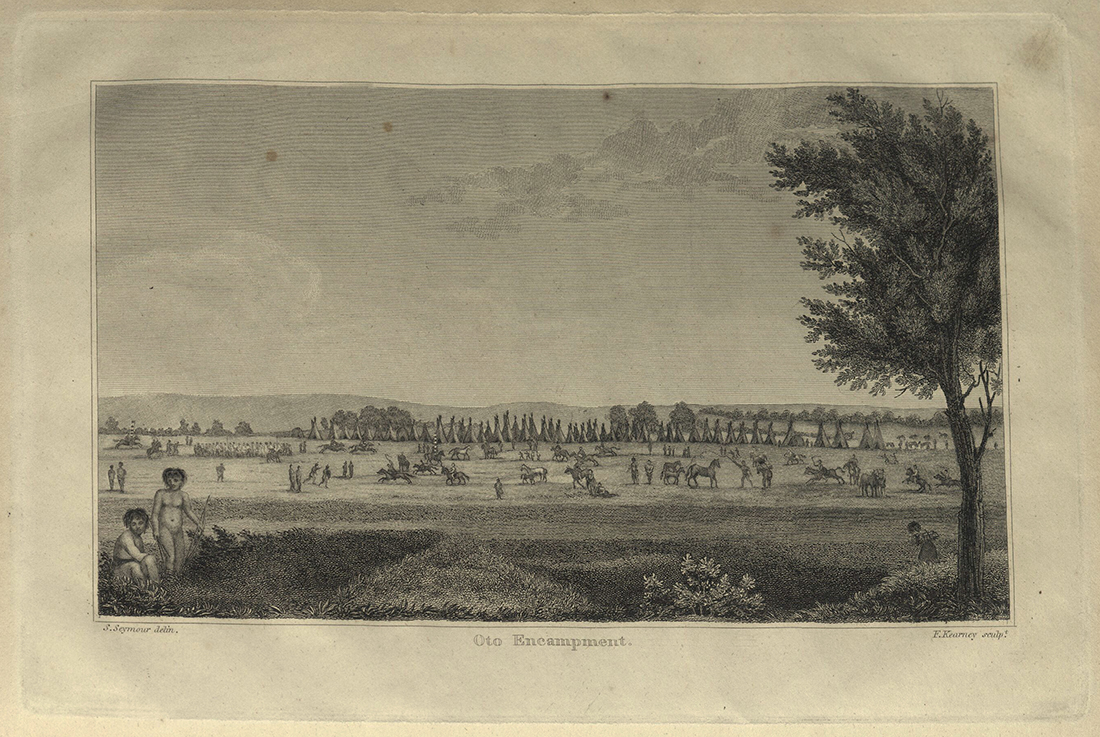 Account of an Expedition... Engraving “Oto Encampment