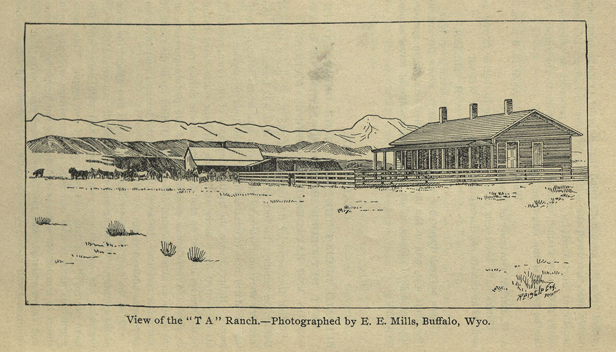 Banditti of the Plains... image opposite page 58 "View of TA Ranch"