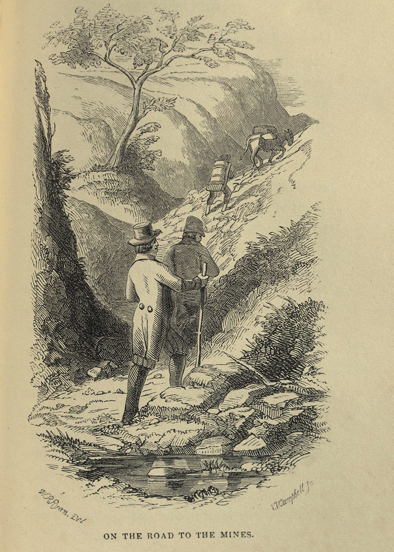 Personal Adventures... engraving opposite page 252 "On the Road to Mines"