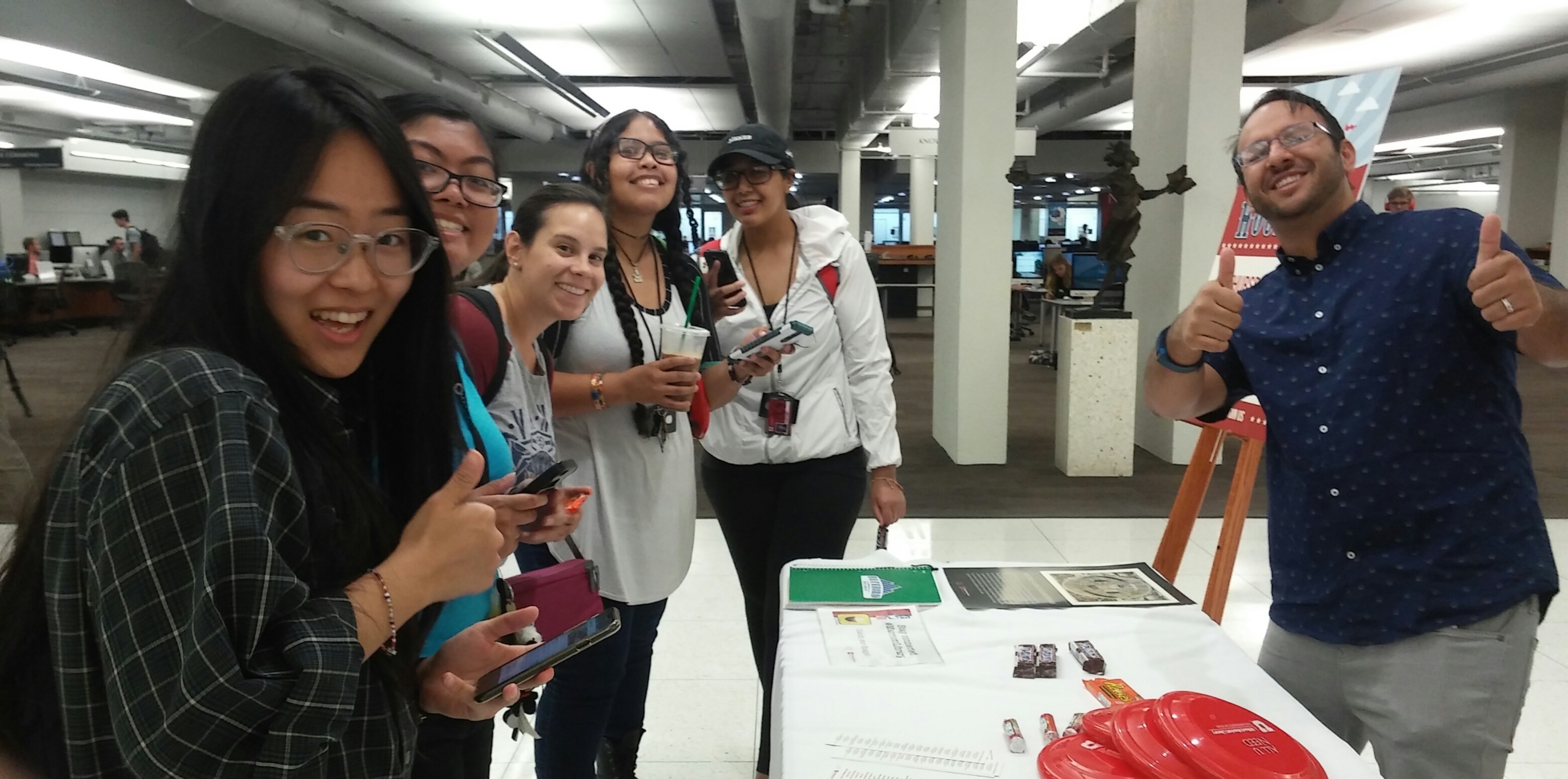 Group of students in the library