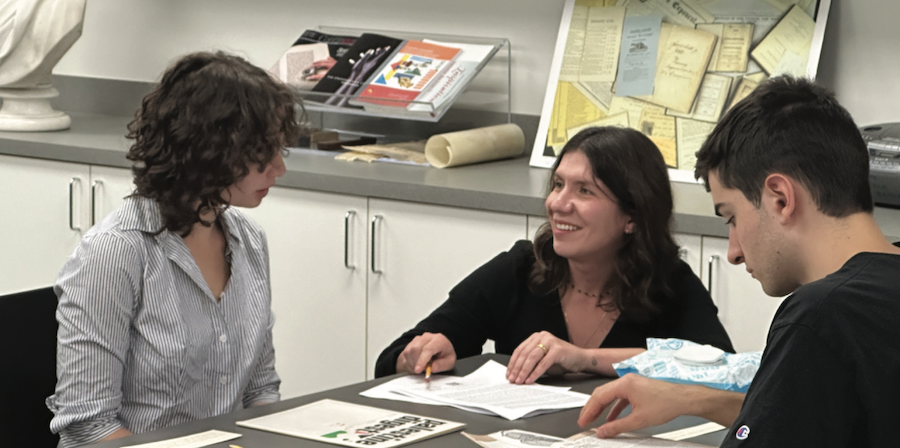 Lyuba Basin smiling while teaching a class