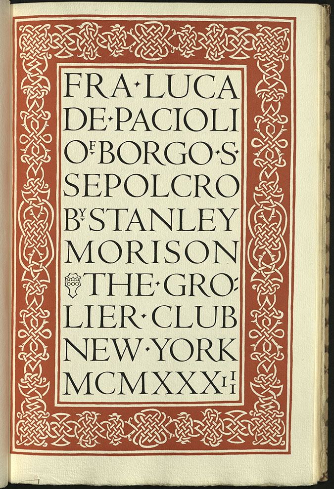Fra Luca... title page