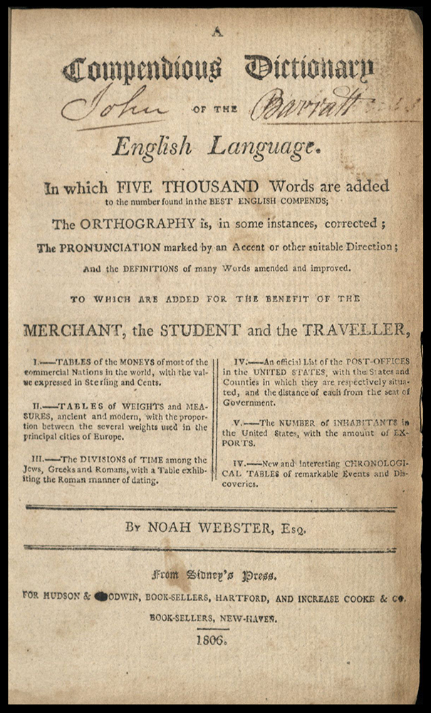 Compendious dictionary