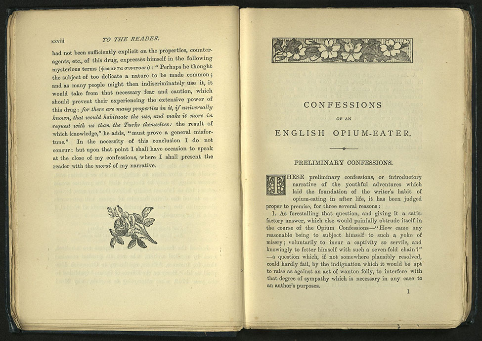 Thomas de Quincey, Confessions of an English Opium Eater