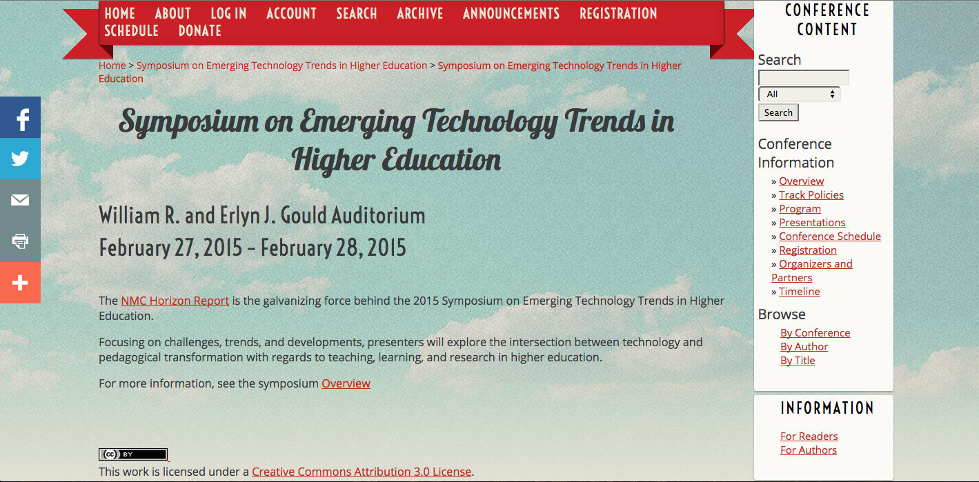 symposium emerging technology 2015