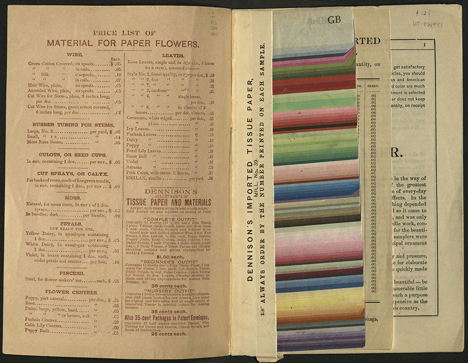 Dennison Manufacturing Co, Uses of Tissue Paper, sample spread