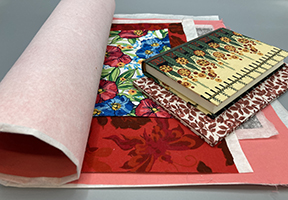 image of fabric turned into bookcloth