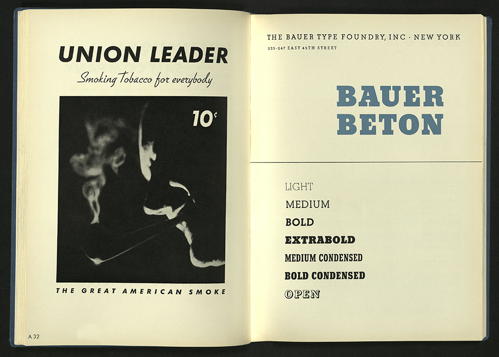 Specimen Book of Bauer Types (A32)
