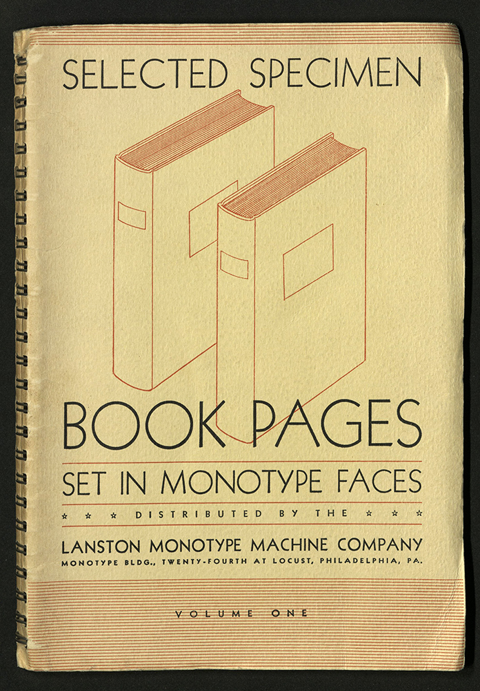 Selected Specimen book... in monotype faces