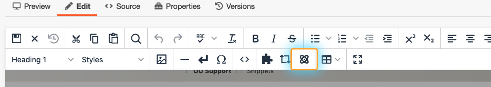 Component toolbar icon