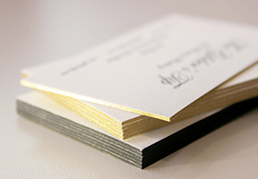image of edged business cards