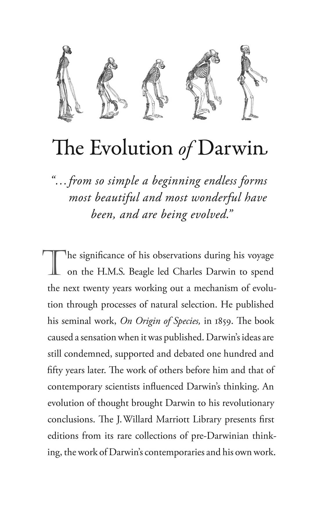 Evolution of Darwin Marriott Library