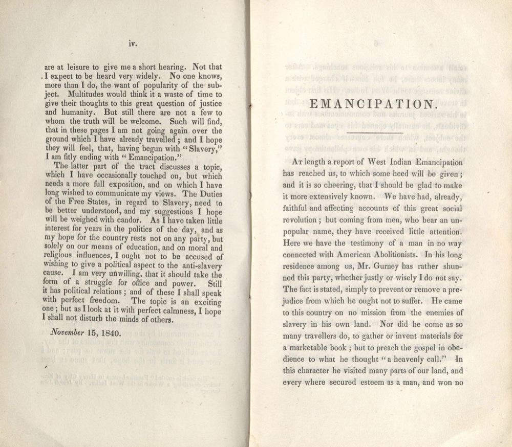 William Ellery Channing, Emancipation, 1840