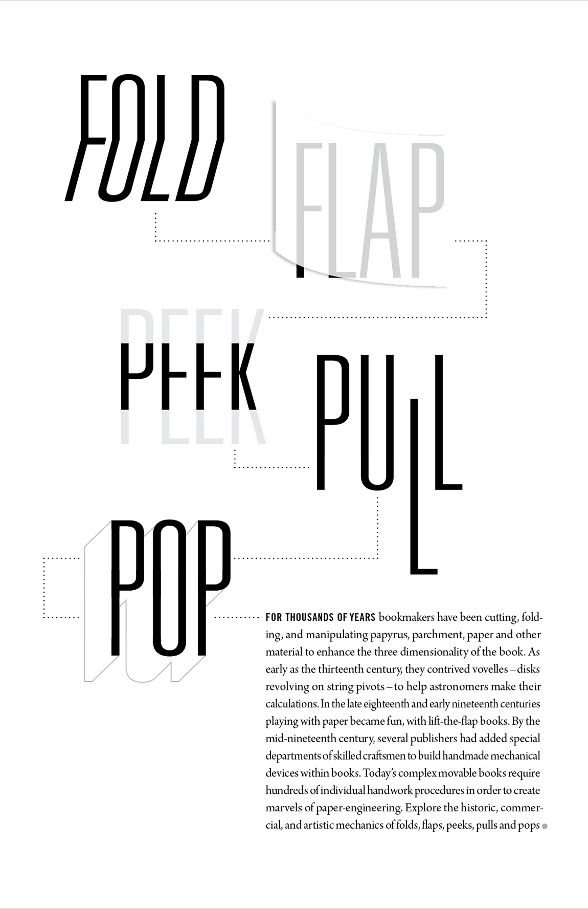 Fold, Flap, Peep, Pull, Pop Poster, David Wolske, 2012