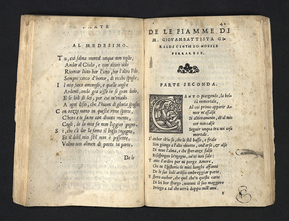 Giambattista Cinzio Giraldi, Le Fiamme di M. Geovambattista Giraldi Cinthio, 1548