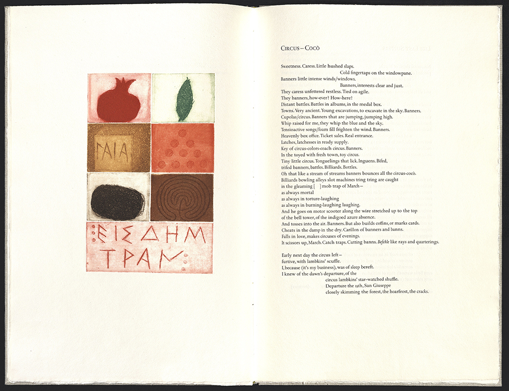 Andrea Zanzotto, Circhi e cene = Circuses and suppers, Plain Wrapper Press, 1979