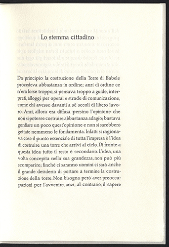 Franz Kafka, Lo stemma cittadino, Plain Wrapper Press, 1980