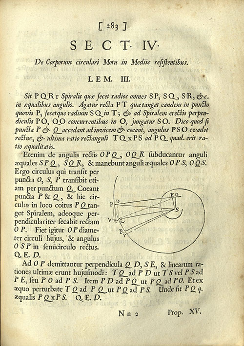 Page 283 of Newton's Principia.