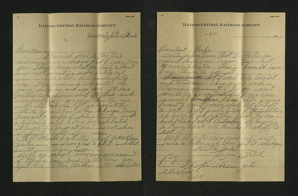 Letter from William Putcamp to his Mother, dated 6 November 1916