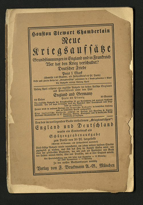 Front Cover of Kriegsaufsatze, Tenth edition, 1915