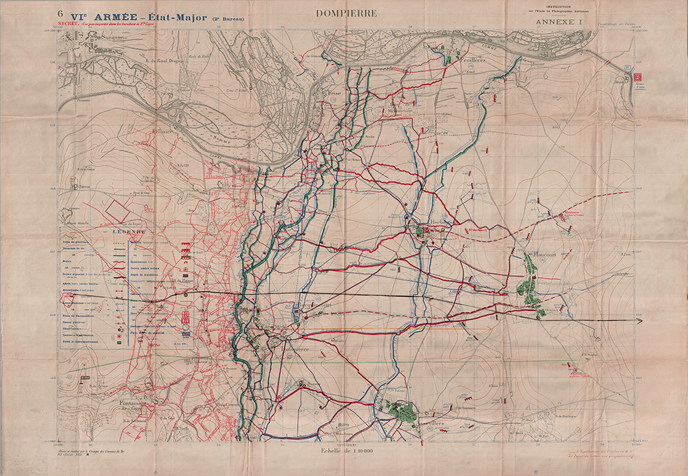 Dompierre Dresse et Restitue map, 1916