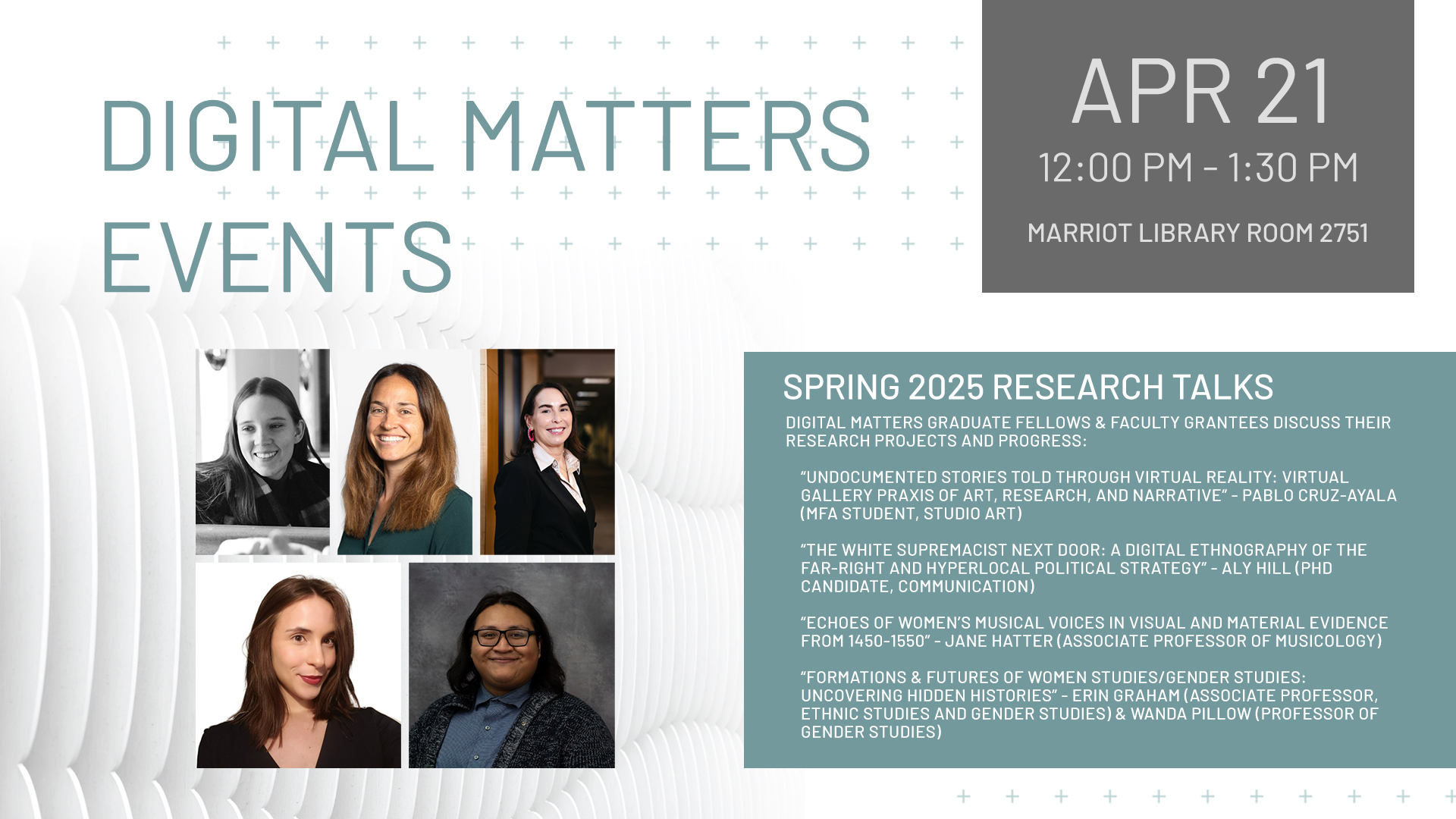 Spring 2025 research talks 