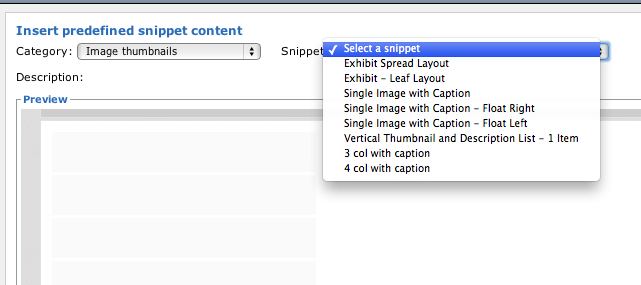 Thumbnail Snippet Types